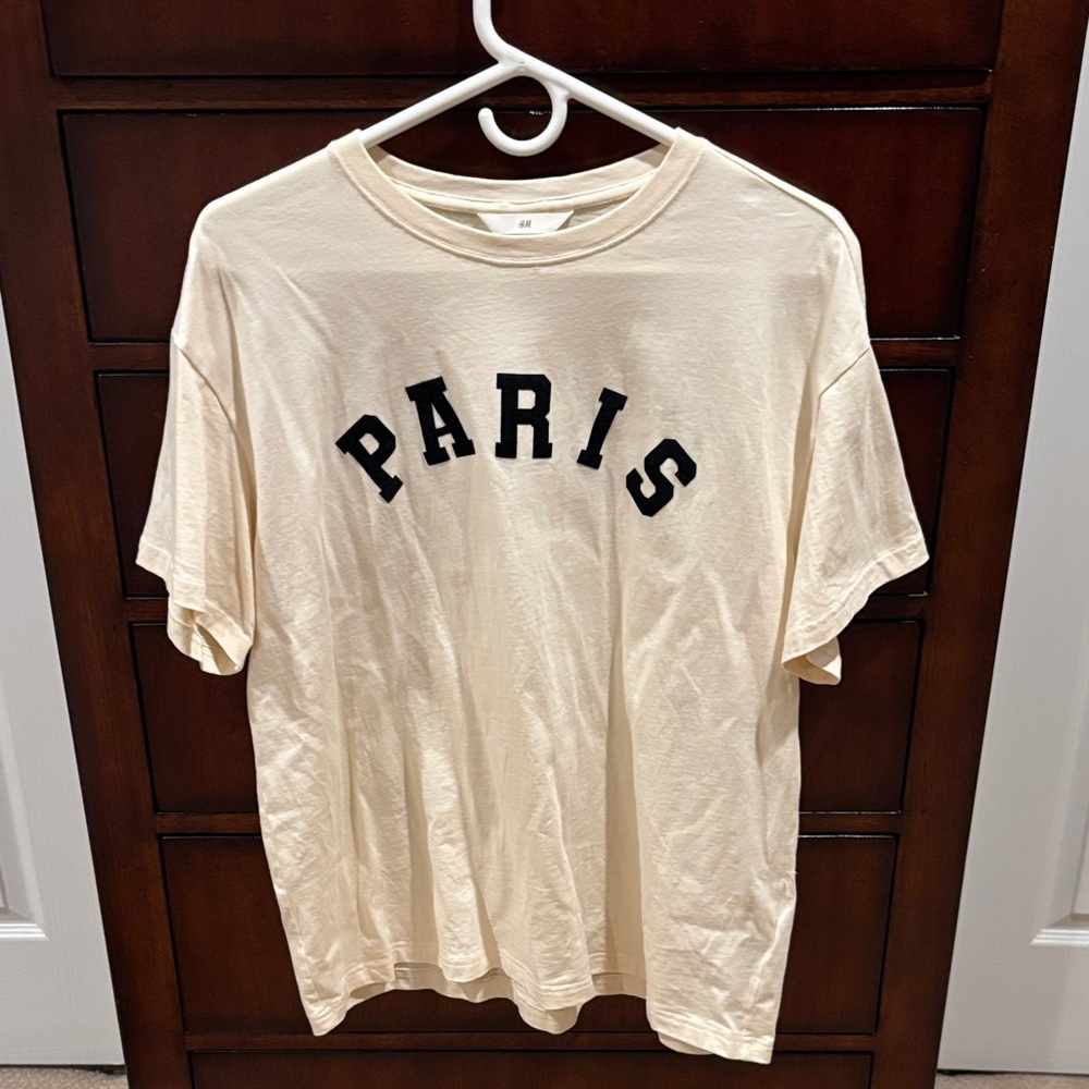 H&M Beige 'Paris' Graphic Tee